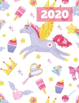 Paperback 2020 Weekly Planner: Unicorn Weekly, Monthly, Yearly Planner with Goal Planning Book