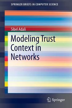 Paperback Modeling Trust Context in Networks Book