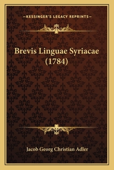 Paperback Brevis Linguae Syriacae (1784) [Latin] Book