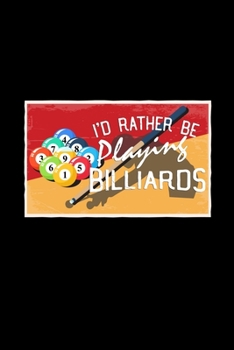 I's rather be playing billiards: 6x9 Billiards | dotgrid | dot grid paper | notebook | notes