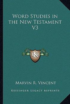 Paperback Word Studies in the New Testament V3 Book