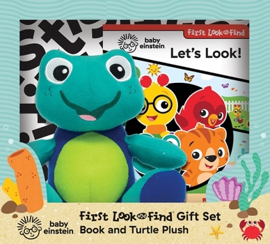 Hardcover Baby Einstein: Let's Look! First Look and Find Gift Set Book and Turtle Plush Book