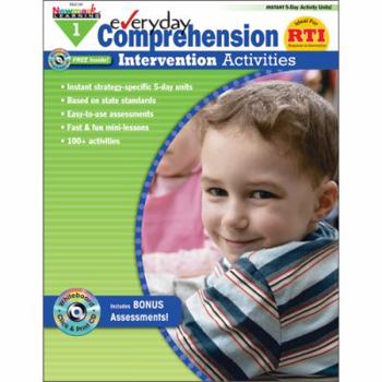 Paperback Everyday Comprehension Intervention Activities Grade 1 New! [With CDROM] Book