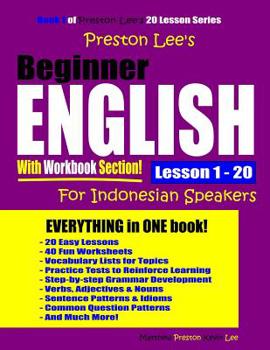 Paperback Preston Lee's Beginner English With Workbook Section Lesson 1 - 20 For Indonesian Speakers Book