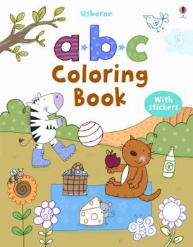 Paperback ABC Coloring Book [With Stencils] Book