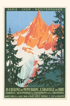 Paperback Vintage Journal French Alps Travel Poster Book