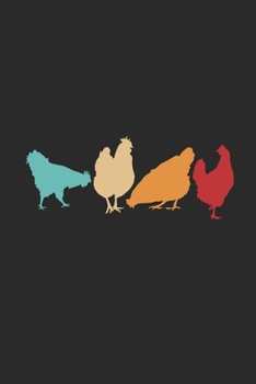 Colorful Chickens: Chickens Notebook, Blank Lined (6" x 9" - 120 pages) ~ Animal Themed Notebook for Daily Journal, Diary, and Gift
