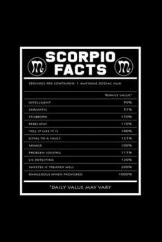Scorpio Facts: 6x9 Scorpio | blank with numbers paper | notebook | notes