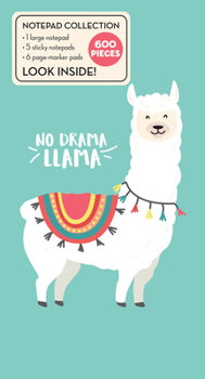 Hardcover Book of Sticky Notes: Notepad Collection - No Drama Llama Book