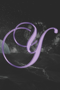 Y Journal: A Monogram Y Initial Capital Letter Notebook For Writing And Notes: Great Personalized Gift For All First, Middle, Or Last Names (Purple Gold Smoke Fire Swirl Print)