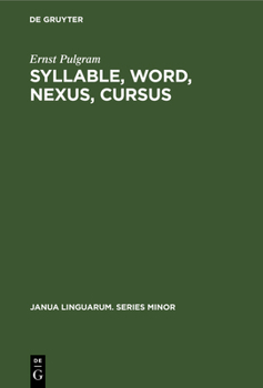 Hardcover Syllable, Word, Nexus, Cursus Book