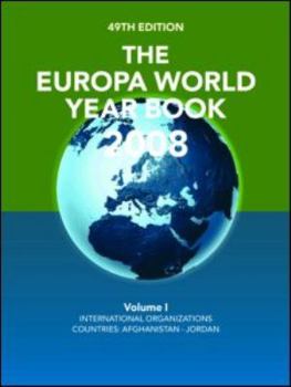 Hardcover The Europa World Year Book 2008 Volume 1 Book