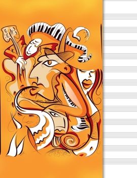 Blank Music Sheet Notebook: Music Manuscript Paper | Staff Paper | Musical Note Book 12 Staves | Jazz Cover