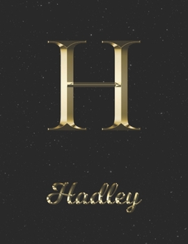 Paperback Hadley: 1 Year Daily Planner (12 Months) - Yellow Gold Effect Letter H Initial First Name - 2020 - 2021 - 365 Pages for Planni Book