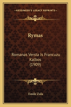 Paperback Rymas: Romanas Versta Is Francuzu Kalbos (1909) [Lithuanian] Book