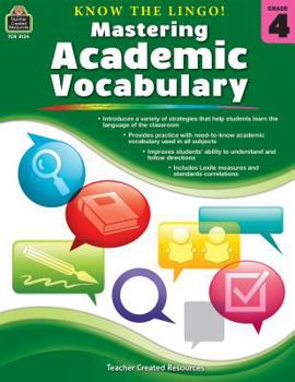 Paperback Know the Lingo! Mastering Academic Vocabulary (Gr. 4) Book