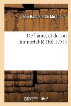 Paperback de l'Ame, Et de Son Immortalité [French] Book