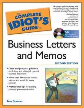 Paperback The Complete Idiot's Guide to Business Letters and Memos [With CDROM] Book