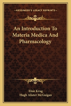 Paperback An Introduction To Materia Medica And Pharmacology Book