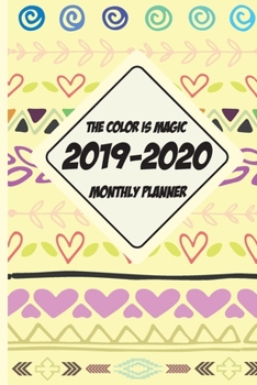 F4 Monthly Planner Cute Flower Cover: Two Year - Monthly Calendar Planner 6 x 9'' 24 Months For Academic Agenda Schedule Organizer