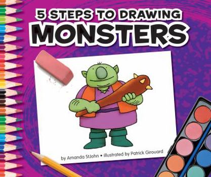Library Binding 5 Steps to Drawing Monsters Book