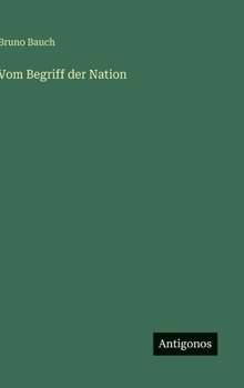Hardcover Vom Begriff der Nation [German] Book