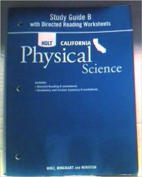 Paperback Study Guide B with Directed Reading Worksheets Grade 8: Physical Science Book