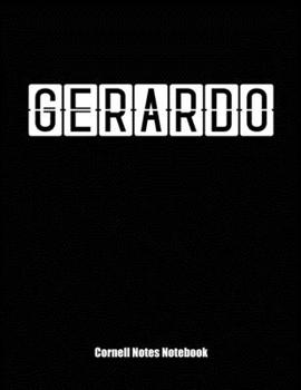 Cornell Notes Notebook : Cornell Note Paper Notebook. Blank Books for College Students. Large College Ruled Medium Lined Journal Note Taking System for School and University. Personalized Name: Gerard