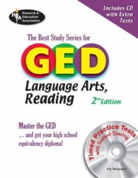 Paperback GED Language, Arts, Reading: The Best Study Series for the GED [With CD-ROM] Book