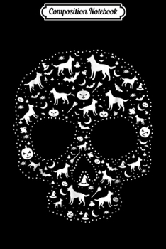 Composition Notebook: Pooch Sugar Skull cute Dutch Shepherd Dog Journal/Notebook Blank Lined Ruled 6x9 100 Pages