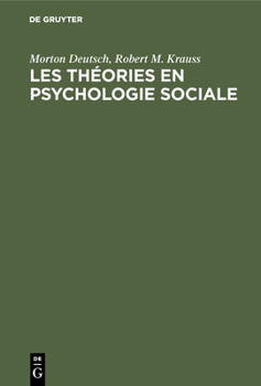 Hardcover Les théories en psychologie sociale [French] Book