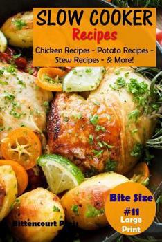 Paperback Slow Cooker Recipes - Bite Size #11: Chicken Recipes - Potato Recipes - Stew Recipes - & More! Book