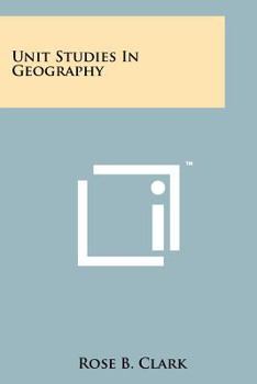 Paperback Unit Studies in Geography Book