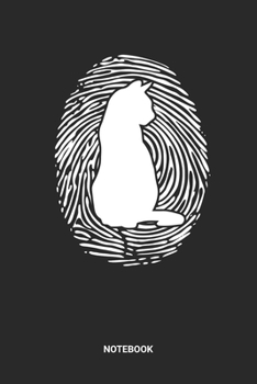 Notebook: Cat Themed Notebook (6x9 inches) with Blank Pages ideal as a fingerprint DNA Journal. Perfect as a animal meow Book for every kitty, kitten, ... and animal lover. Great gift for Men & Women