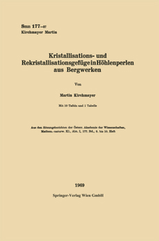Paperback Kristallisations- und Rekristallisationsgefüge in Höhlenperlen aus Bergwerken [German] Book