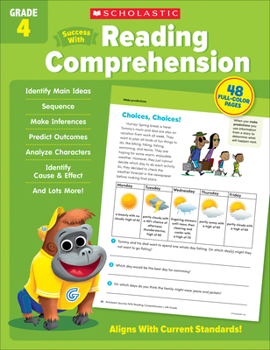 Paperback Scholastic Success with Reading Comprehension Grade 4 Workbook Book