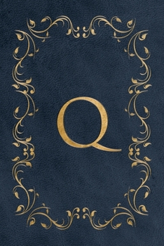 Q: Faux leather effect / look gold monogram. Personalized letter ruled journal notebook. Elegant traditional design suitable for all: men, women, ... pages in 6 x 9 matte finish, handy size.