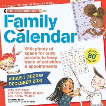 Calendar The Questioneers 17-Month 2020-2021 Family Wall Calendar: August 2020-December 2021 Book