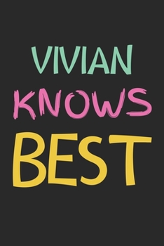 Paperback Vivian Knows Best: Lined Journal, 120 Pages, 6 x 9, Vivian Personalized Name Notebook Gift Idea, Black Matte Finish (Vivian Knows Best Jo Book