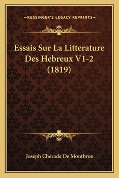 Paperback Essais Sur La Litterature Des Hebreux V1-2 (1819) [French] Book