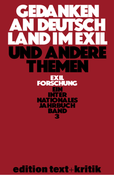 Paperback Gedanken an Deutschland Im Exil Und Andere Themen [German] Book