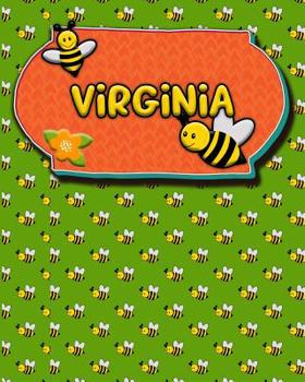 Paperback Handwriting Practice 120 Page Honey Bee Book Virginia: Primary Grades Handwriting Book K-2 Book