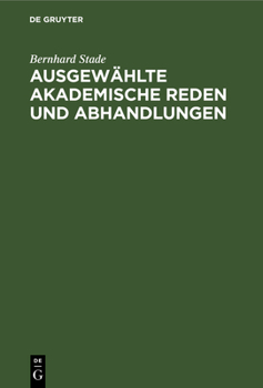 Hardcover Ausgewählte akademische Reden und Abhandlungen [German] Book