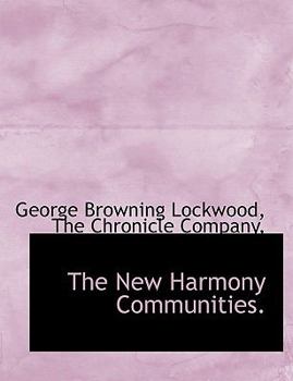 Paperback The New Harmony Communities. Book