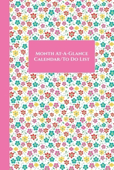 Paperback Month At-A-Glance Calendar/To Do List (Daisies-Pink): Notebook with Monthly Calendar and Daily To Do Checklists for Organization of Tasks (6x9) Book