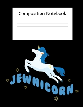 Paperback Jewnicorn: Composition Notebook School Journal Diary - Hanukkah Jewish Festival Of Lights - Gifts Kids Children December Holiday- Book