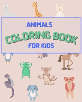 Paperback Animals coloring book for kids - easy to color! Book
