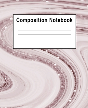 Paperback Composition Notebook: Light Pink Faux Sparkles Book