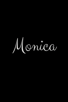 Monica: notebook with the name on the cover, elegant, discreet, official notebook for notes