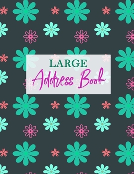 Paperback Large Address Book: Address Organizer for 450+ Contacts, Addresses, Phone Numbers, Email and Other Information - Alphabetical Notebook - J Book